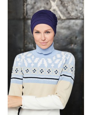 Тюрбан Loreen Bamboo 460 цвят тъмно синьо